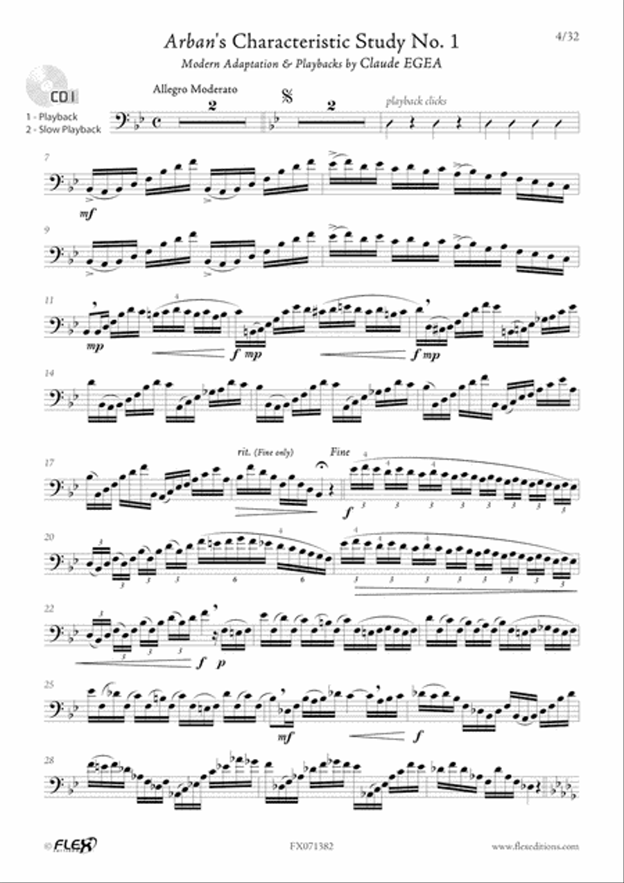 14 Characteristic Studies Trombone scores gallery preview page 4