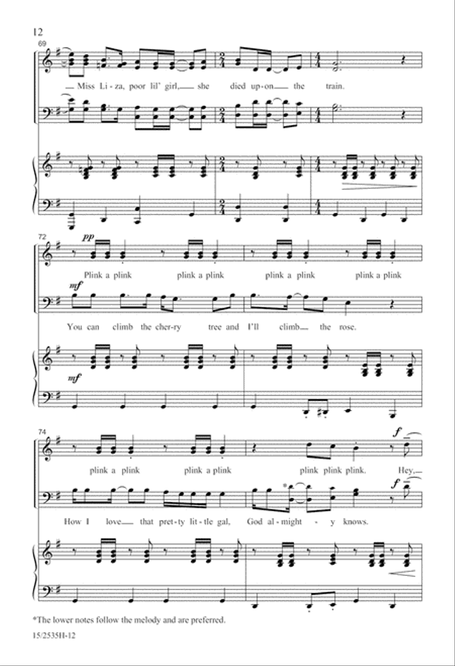 Folk Song Jubilee Folk Song Jubilee 4-Part scores gallery preview page 12