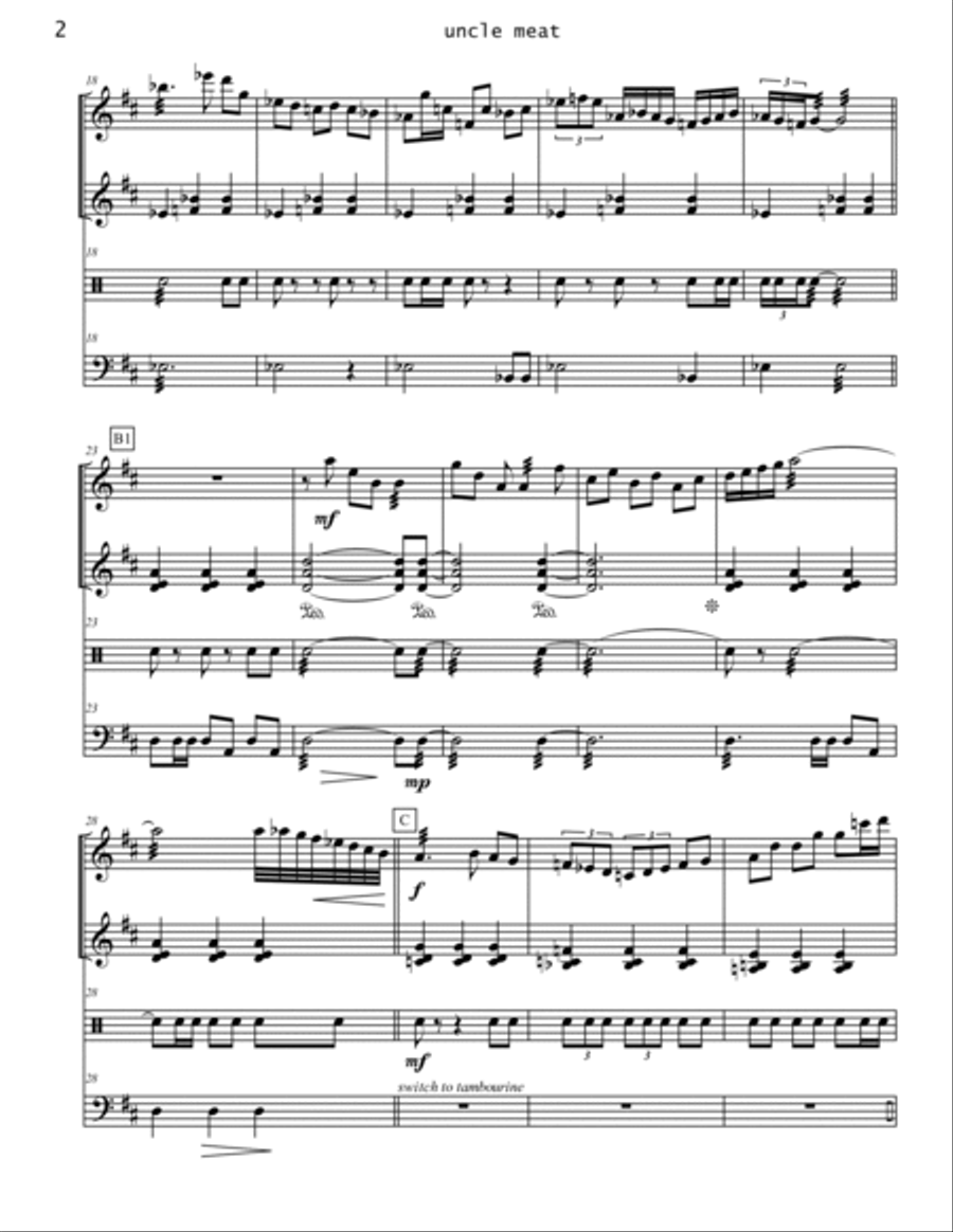 Uncle Meat Chamber Music scores gallery preview page 2