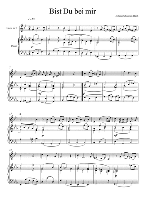 Johann Sebastian Bach - Bist du bei mir (Horn Solo)
