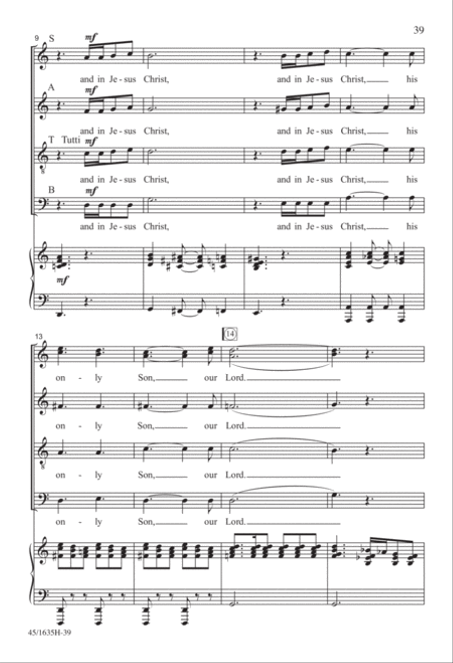 Mass: A Celebration of Love and Joy 4-Part scores gallery preview page 19