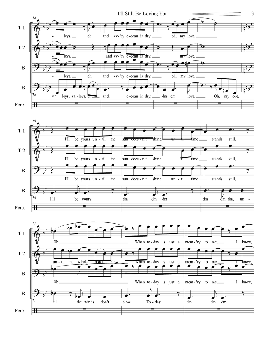 I'll Still Be Loving You TTBB scores gallery preview page 4