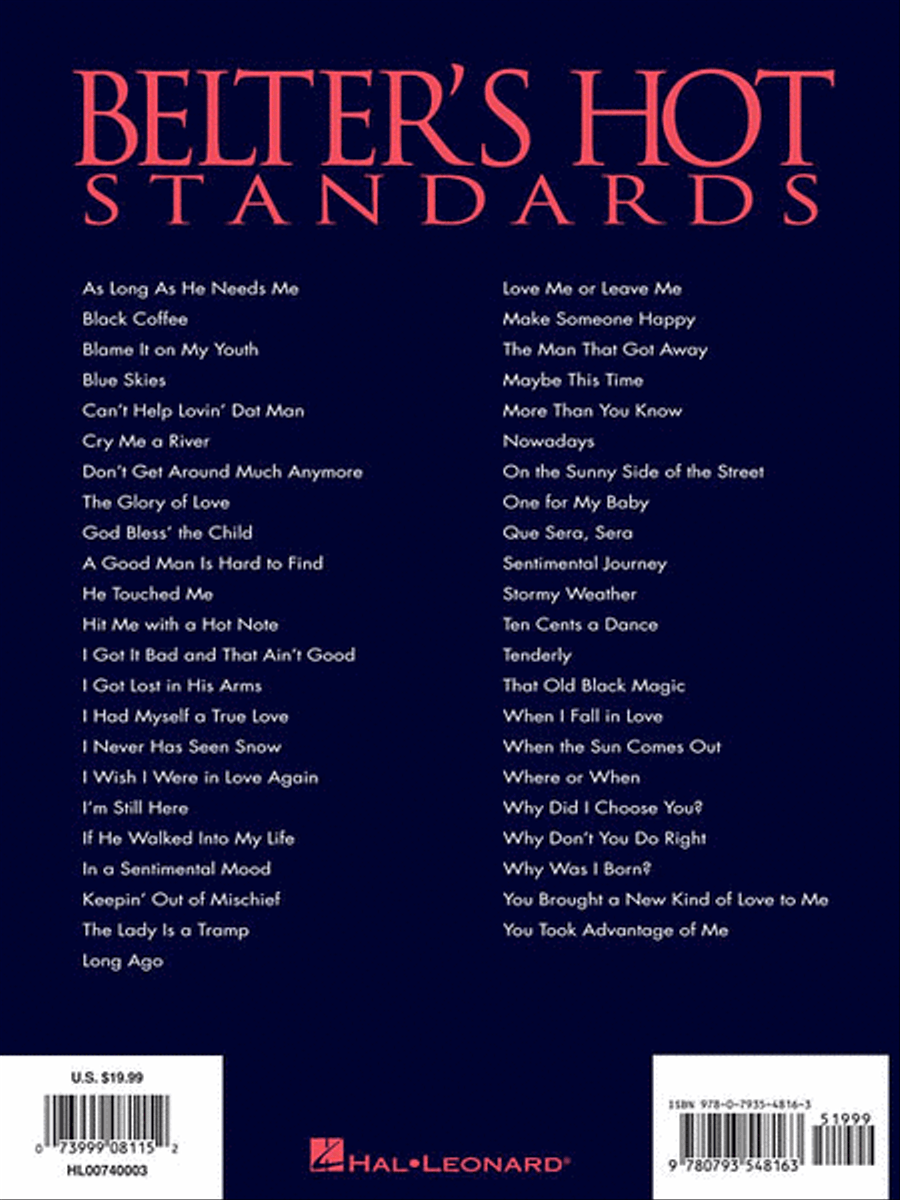 Belter's Hot Standards