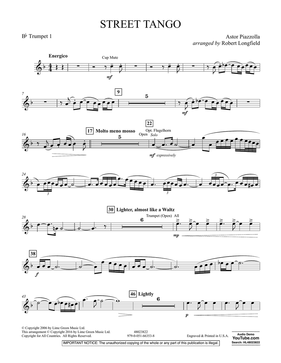 Street Tango - Bb Trumpet 1