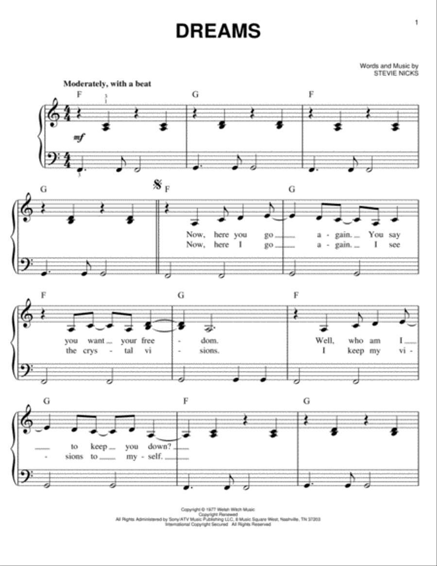Dreams Voice scores gallery preview page 1