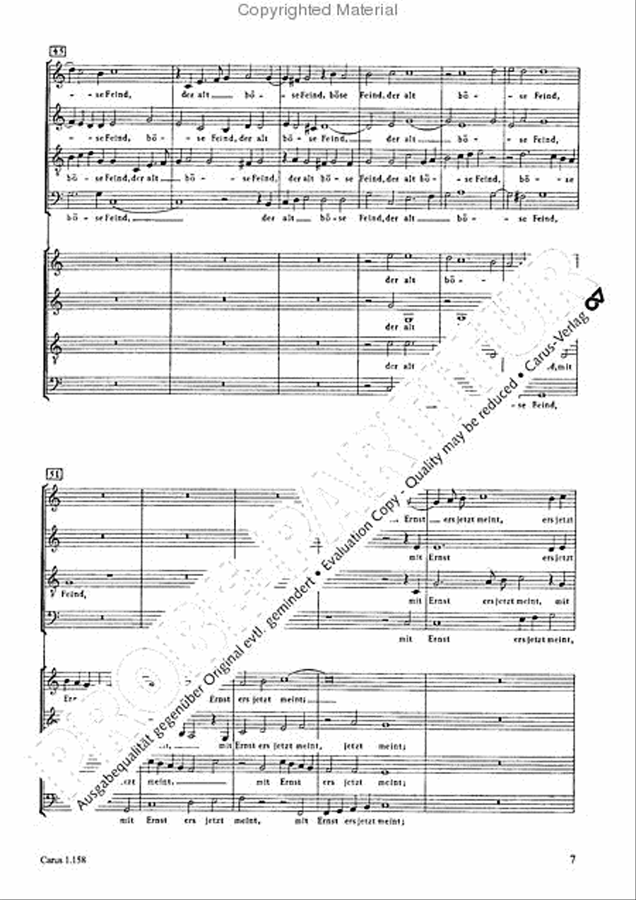 A mighty fortress is our God (Ein feste Burg ist unser Gott) 4-Part scores gallery preview page 8