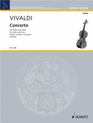 Book cover for Concerto A Major Op. 4, No. 5