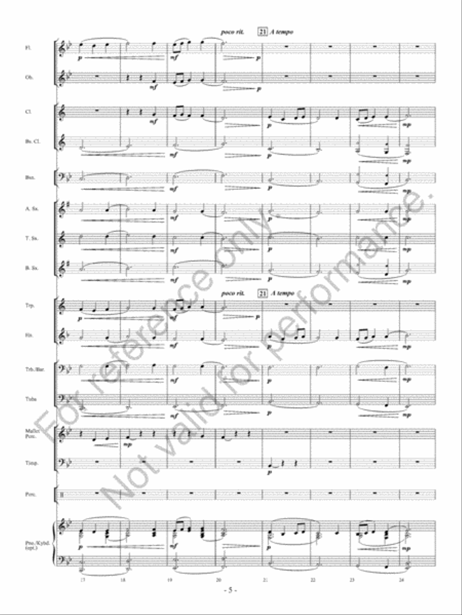 A Quiet Song Concert Band scores gallery preview page 6