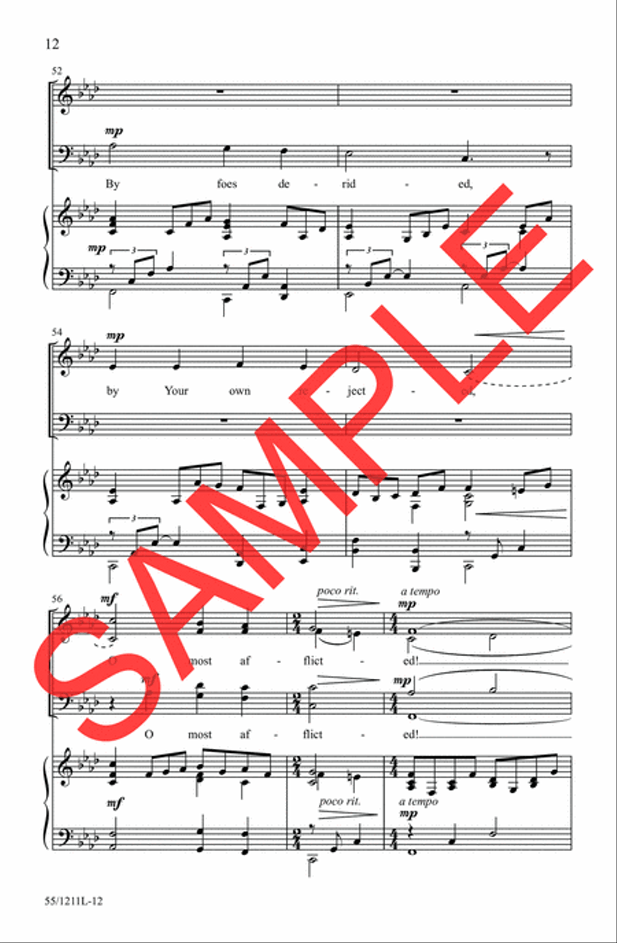 Not My Will, But Yours 4-Part scores gallery preview page 9