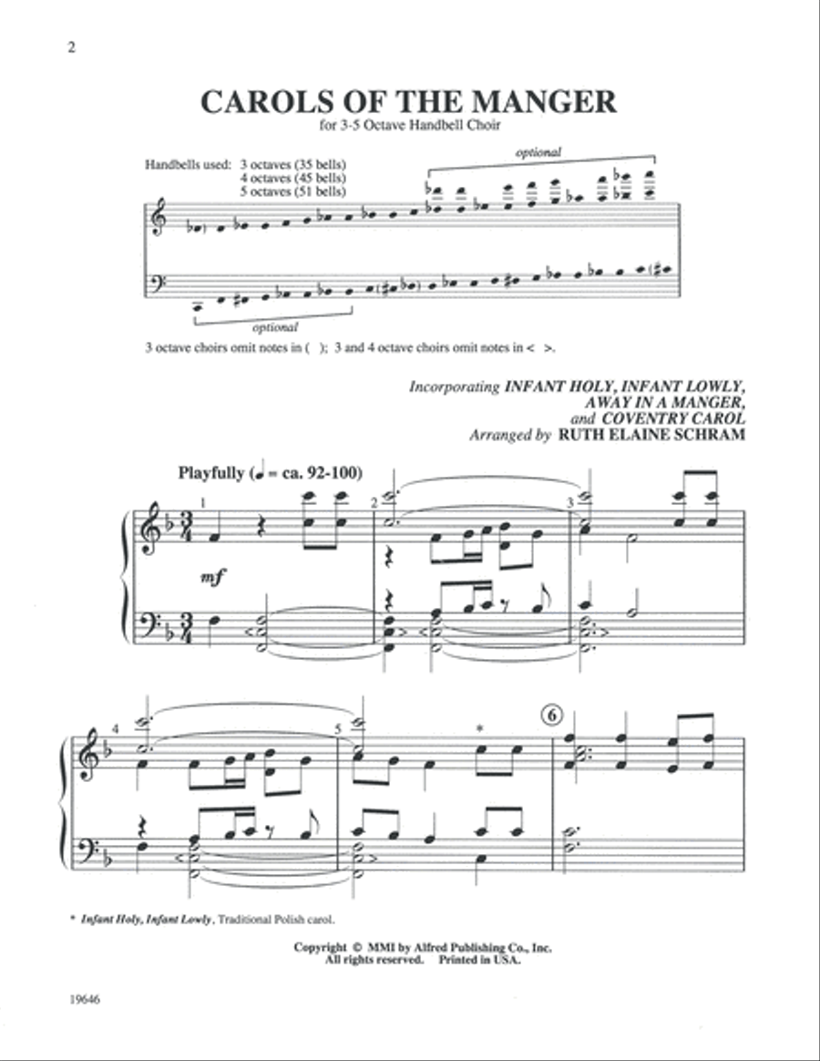 Carols of the Manger Carols of the Manger Handbell Choir scores gallery preview page 5
