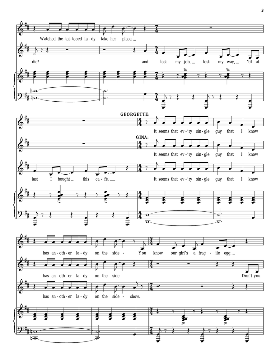 A Better Haircut (from Amélie The Musical) Voice scores gallery preview page 3
