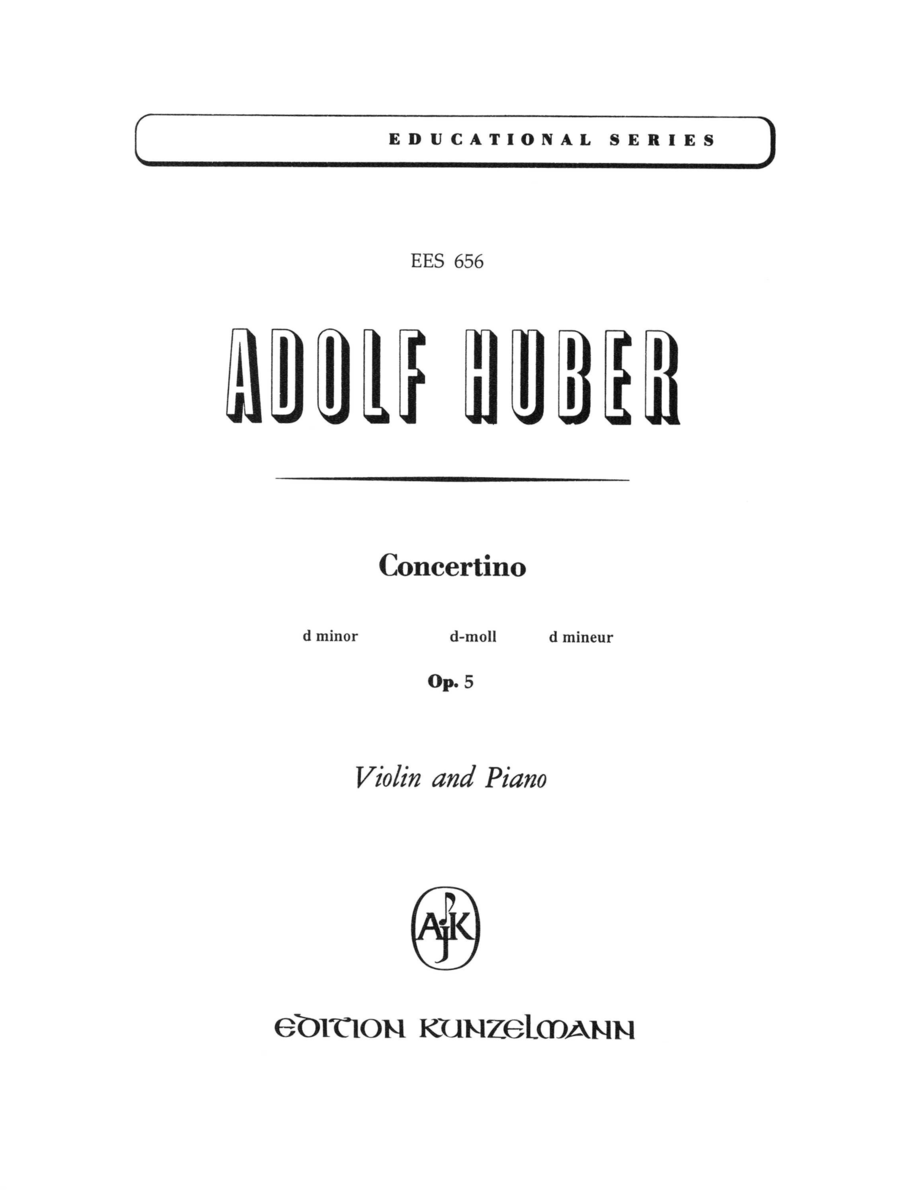 Concertino for violin Concertino for violin Violin Solo scores gallery preview page 1