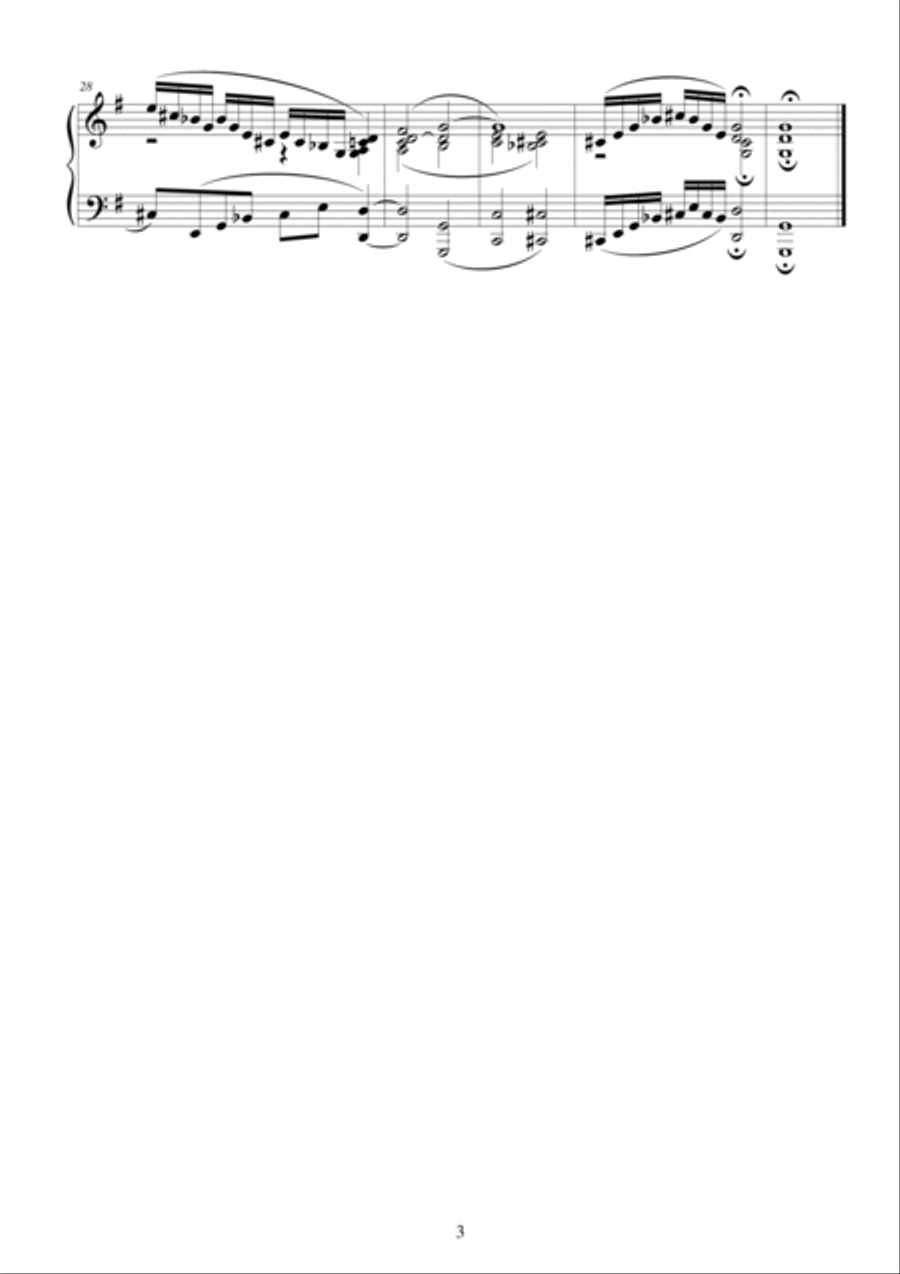 Little Prelude and Fantasy for Piano - CS107 4-Part scores gallery preview page 3