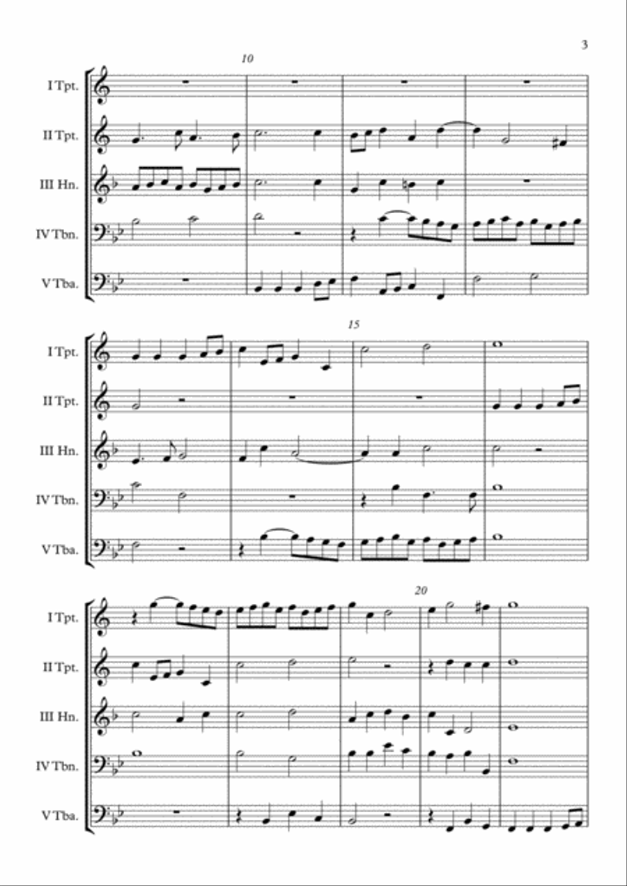 Canzon super Cantionem Gallicam (Samuel Scheidt) Brass Quintet arr. Adrian Wagner Brass Quintet scores gallery preview page 3
