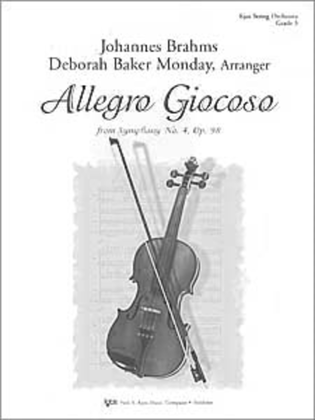 Book cover for Allegro Giocoso from Symphony No. 4 (Brahms) - Score