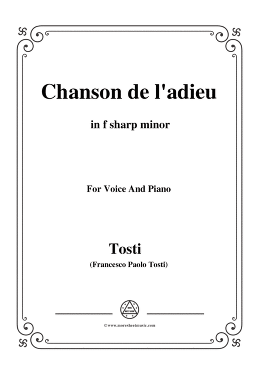 Tosti-Chanson de l'adieu in f sharp minor,for voice and piano image number null