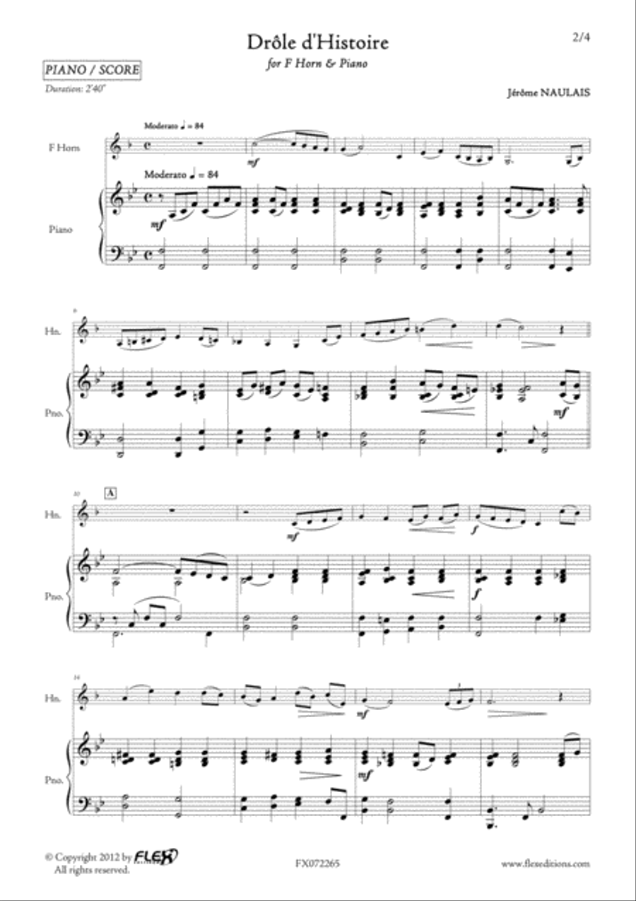Drole d'Histoire Drole d'Histoire Piano scores gallery preview page 2
