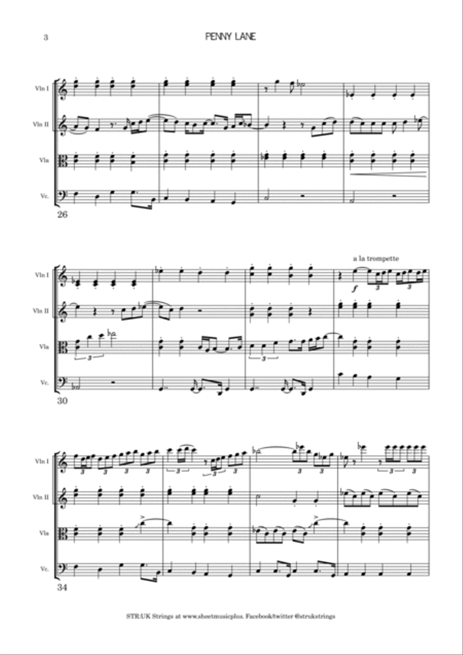 Penny Lane String Quartet scores gallery preview page 4