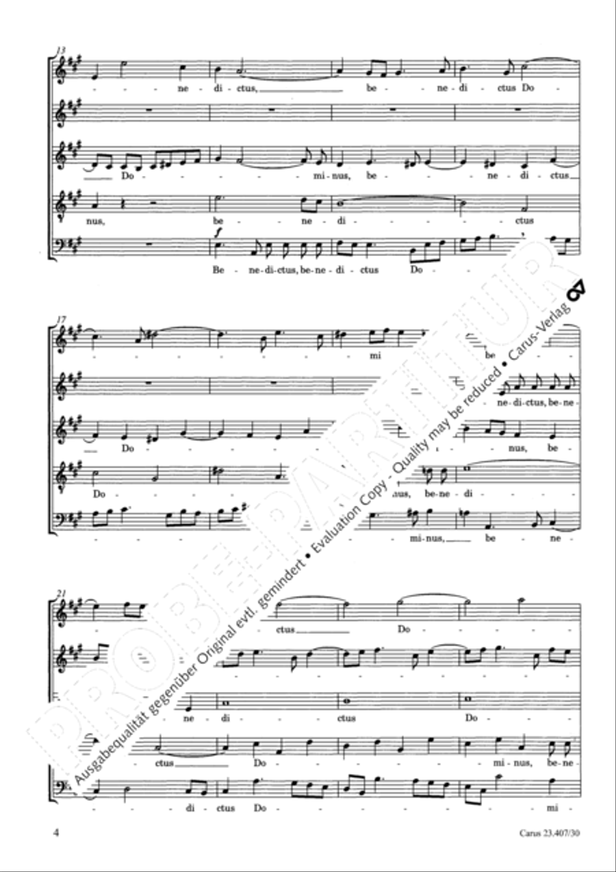 Benedictus Dominus Benedictus Dominus SSATB scores gallery preview page 5