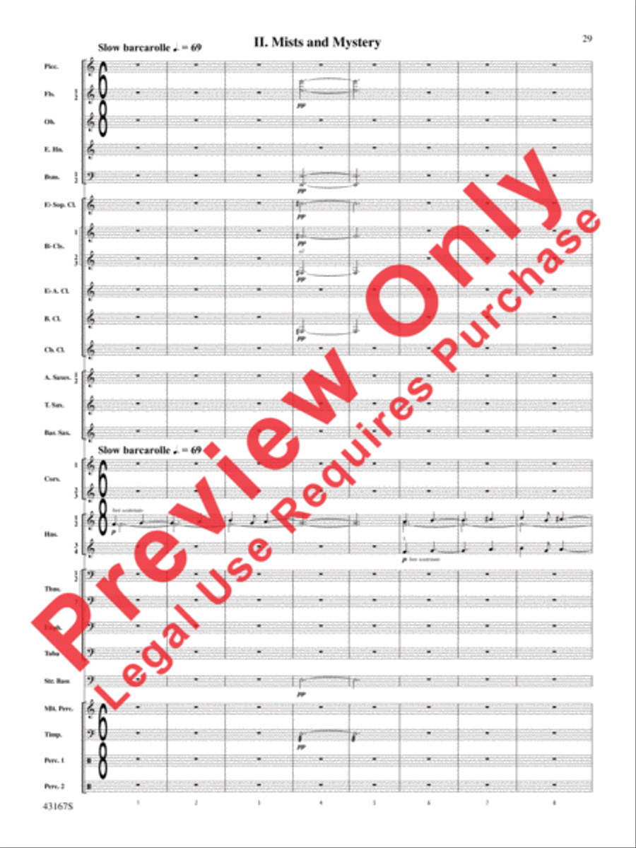 Down to the Sea in Ships (from the NBC TV Film Project 20) Concert Band scores gallery preview page 30