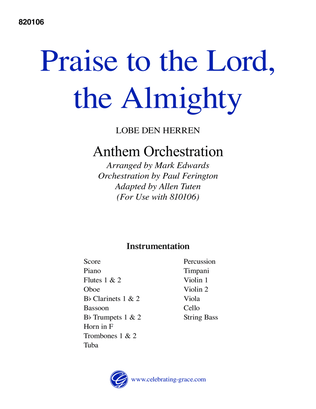 Book cover for Praise to the Lord, the Almighty Orchestration (Digital)