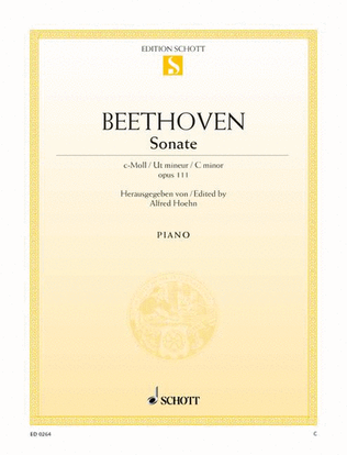 Book cover for Piano Sonata Op. 111 C Minor