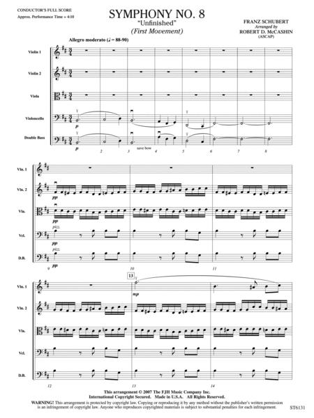 Symphony No. 8 "Unfinished": Score