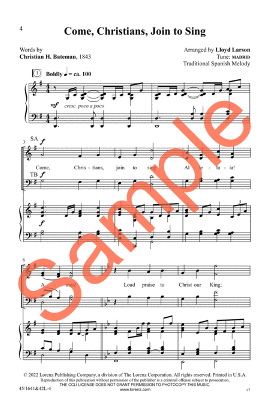 A Festival of Hymns SATB 4-Part scores gallery preview page 5