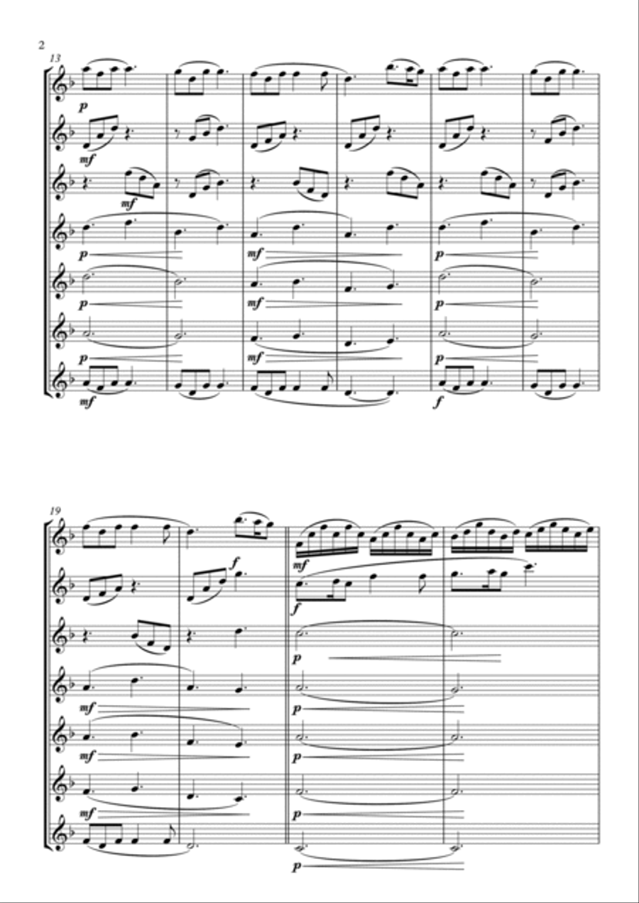 The Skye Boat Song from Outlander Woodwind Ensemble scores gallery preview page 2