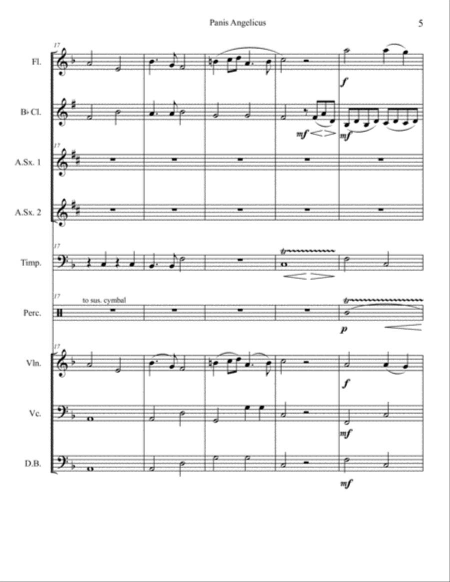 Panis Angelicus Panis Angelicus Large Ensemble scores gallery preview page 5