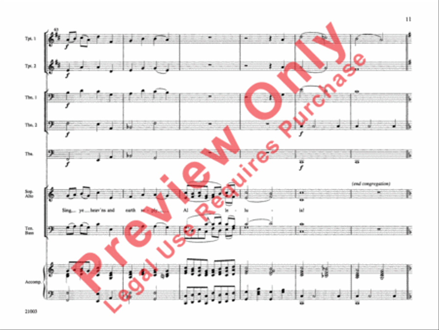 Risen Today! (An Easter Medley) Choir scores gallery preview page 12