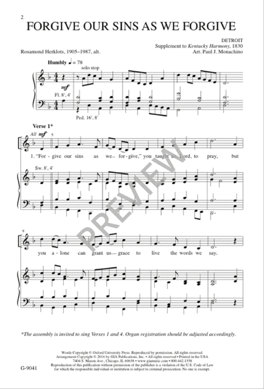 Forgive Our Sins As We Forgive 3-Part scores gallery preview page 3