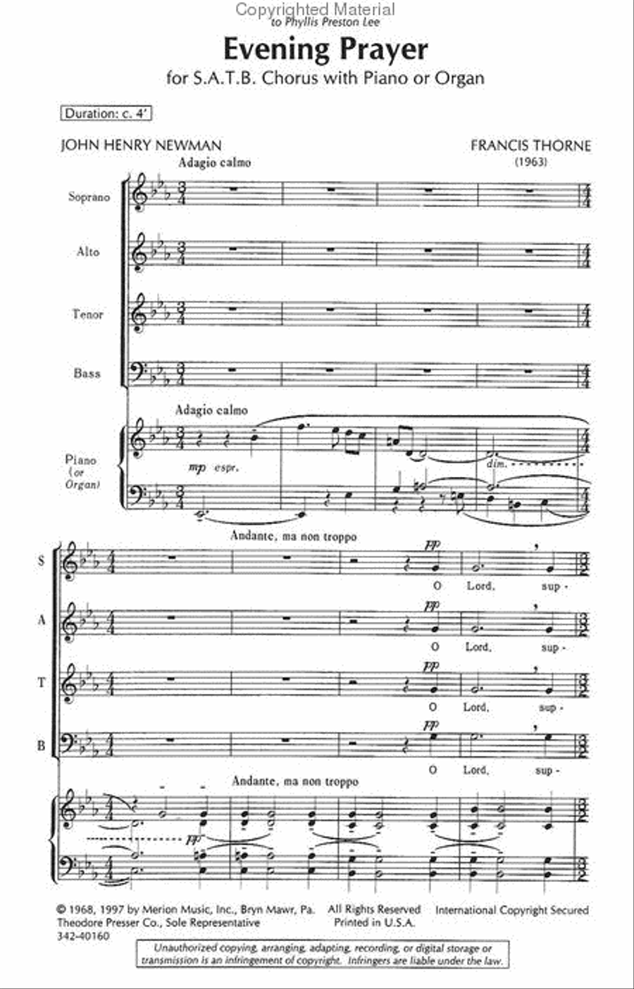 Evening Prayer 4-Part scores gallery preview page 2
