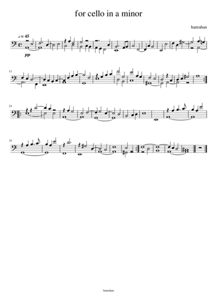 For solo cello in a minor image number null