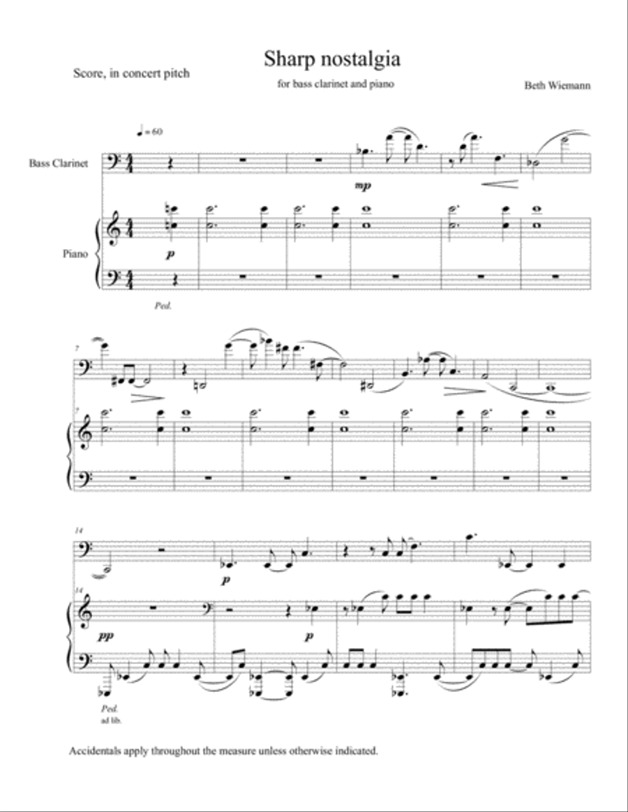 [Wiemann] Sharp Nostalgia Clarinet Solo scores gallery preview page 5