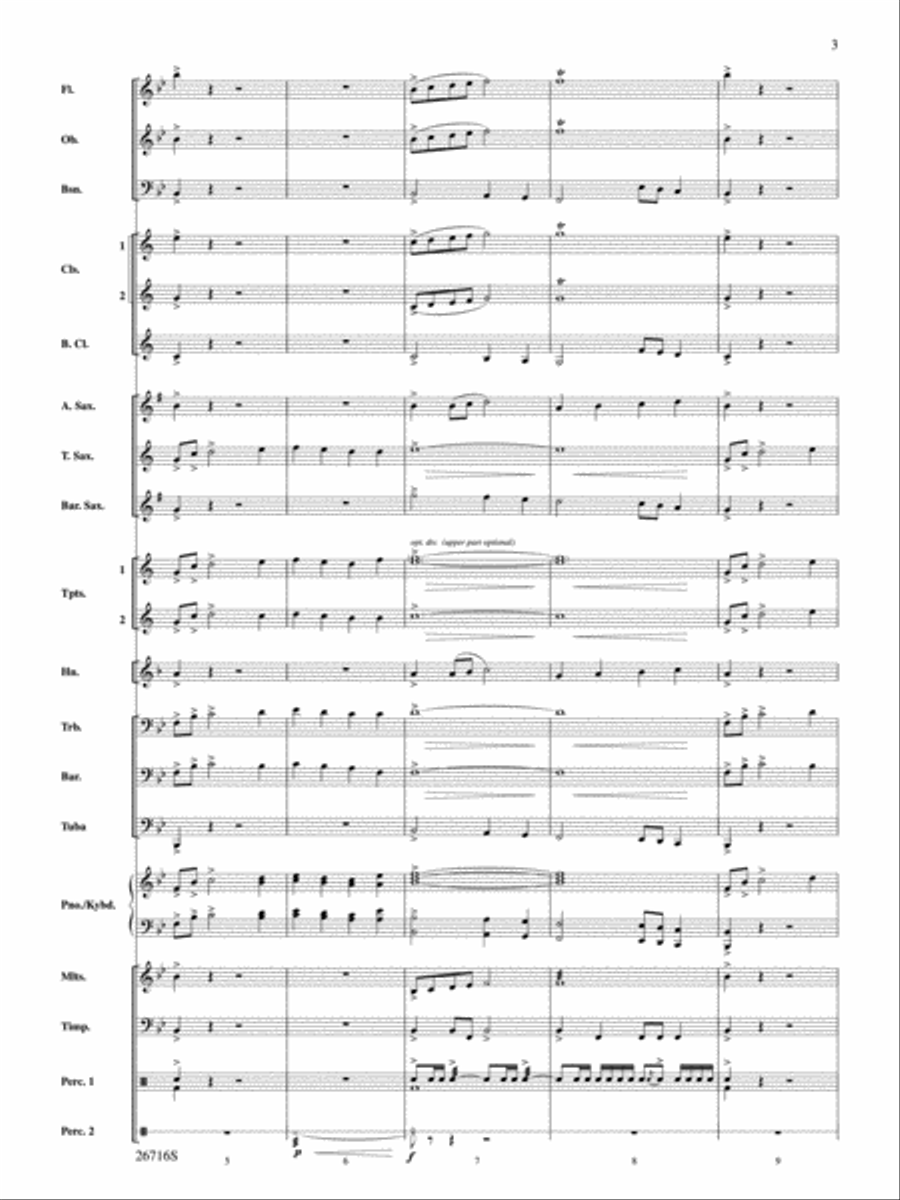 Proclamation and Procession Concert Band scores gallery preview page 3