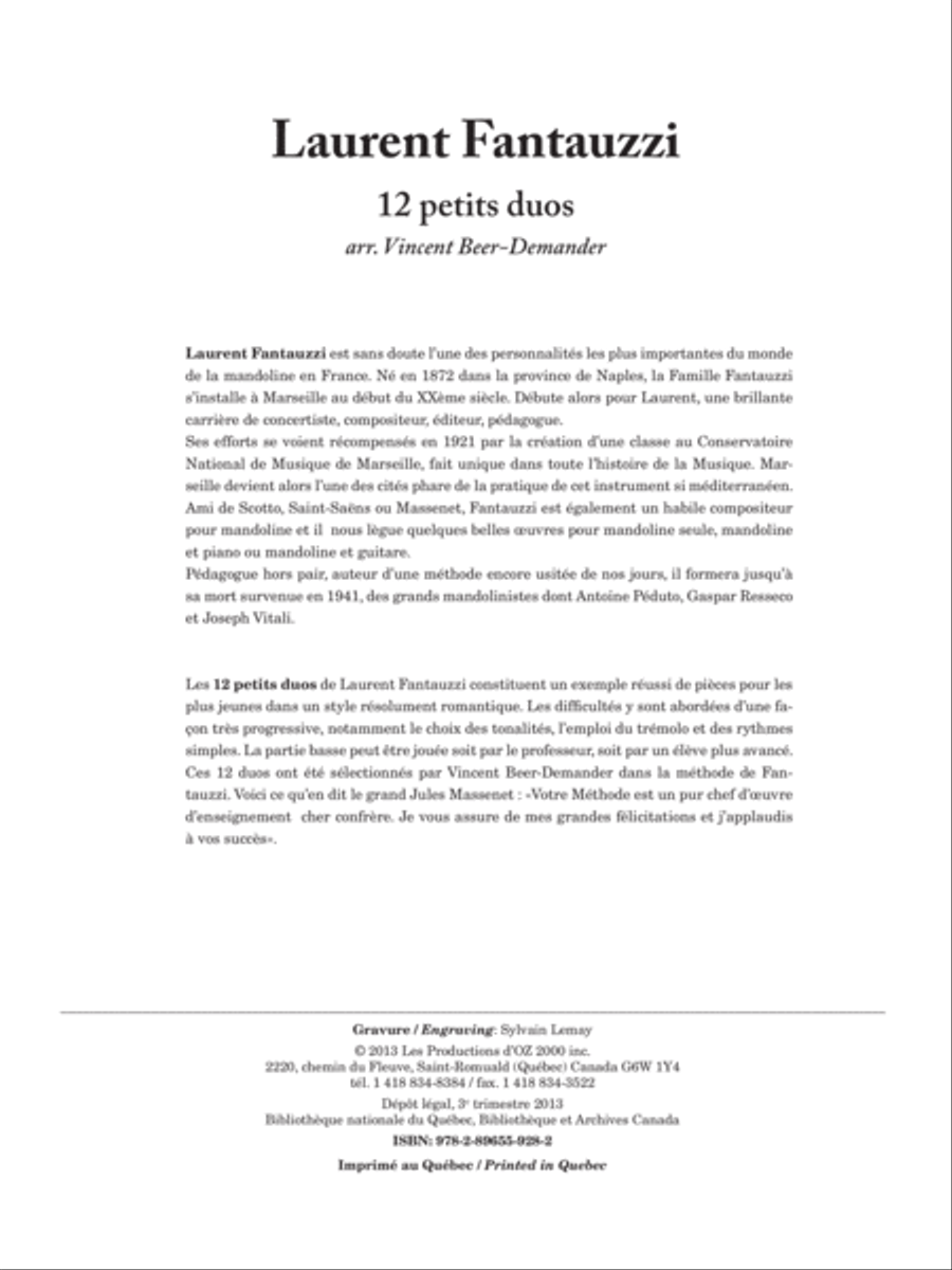 12 petits duos Mandolin scores gallery preview page 1