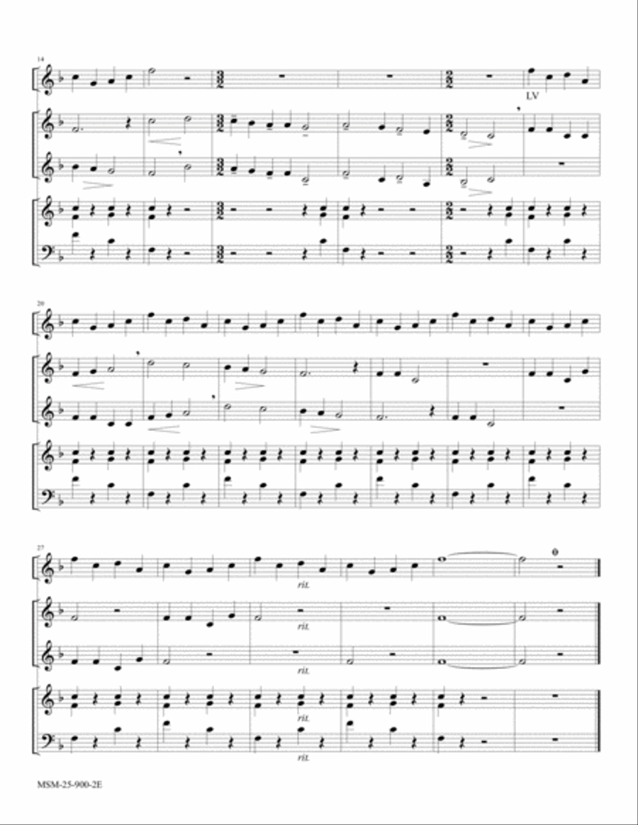 Come, Ye Faithful, Raise the Strain Clarinet scores gallery preview page 2