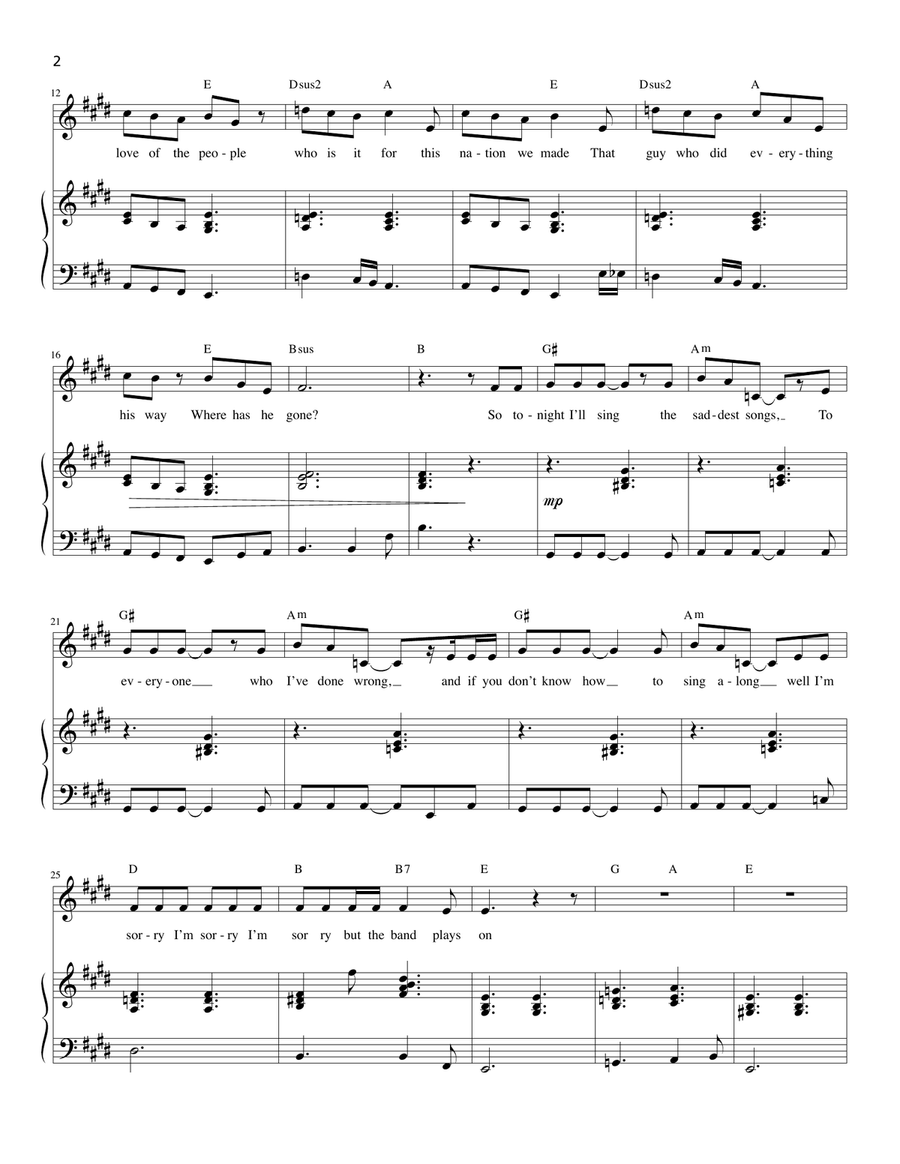 The Saddest Song Voice scores gallery preview page 2
