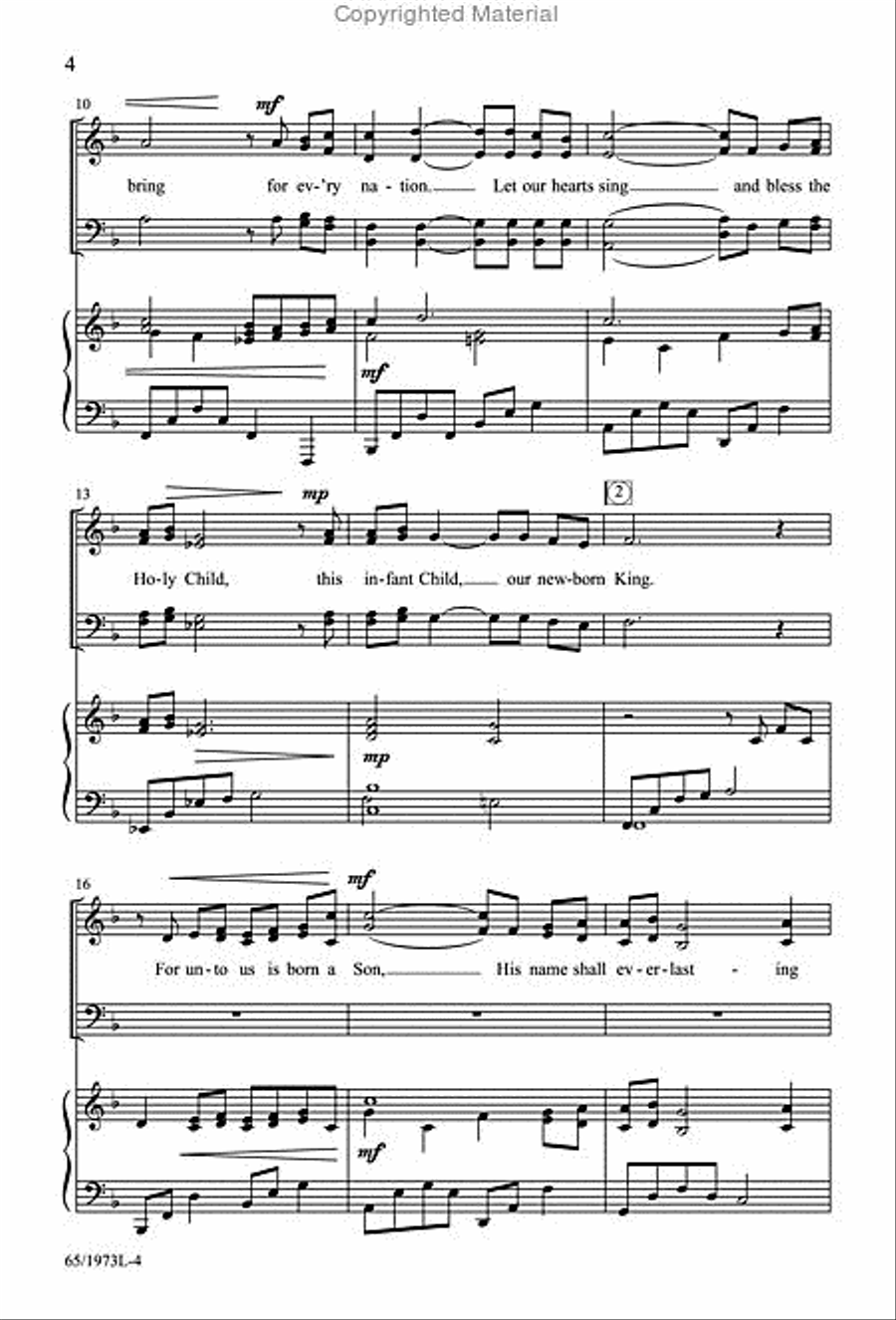 Born a Savior, Born a King 4-Part scores gallery preview page 3