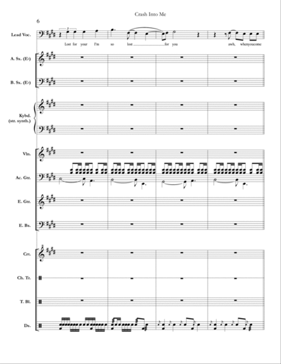 Crash Into Me Crash Into Me Large Ensemble scores gallery preview page 6
