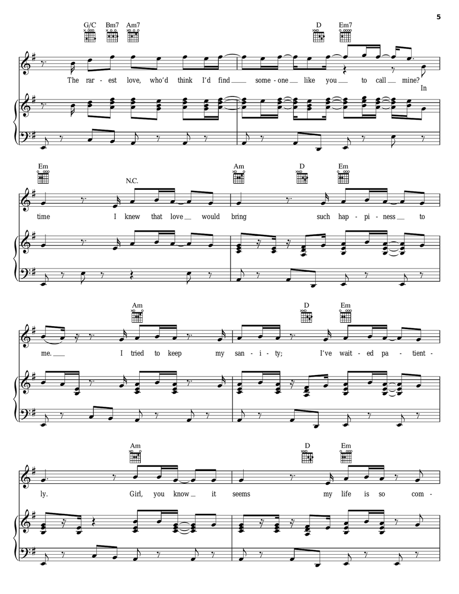 You Rock My World You Rock My World Piano, Vocal, Guitar scores gallery preview page 5