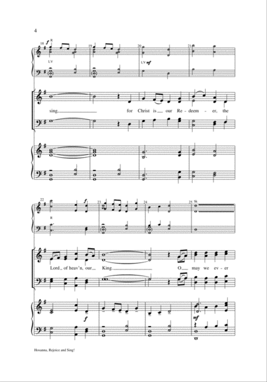Hosanna, Rejoice and Sing! 4-Part scores gallery preview page 4