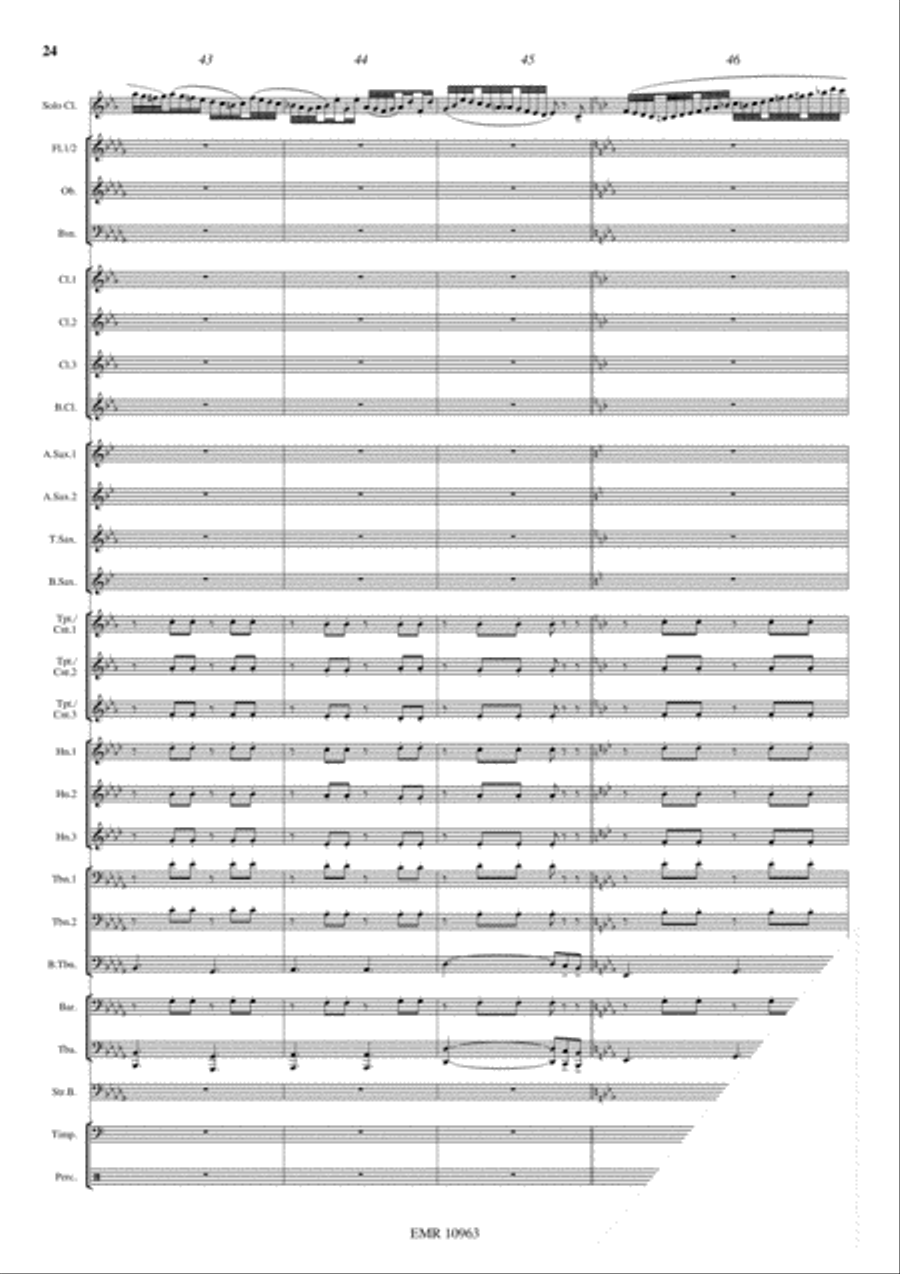 Japanese Folksongs Concert Band scores gallery preview page 18
