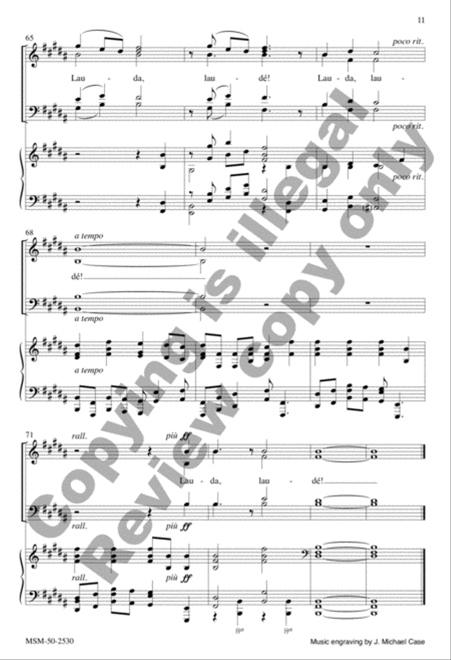 All Who Dwell in the Shadow of the Lord 4-Part scores gallery preview page 11