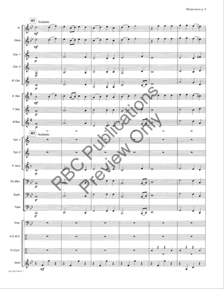 Windermere Windermere Concert Band scores gallery preview page 12