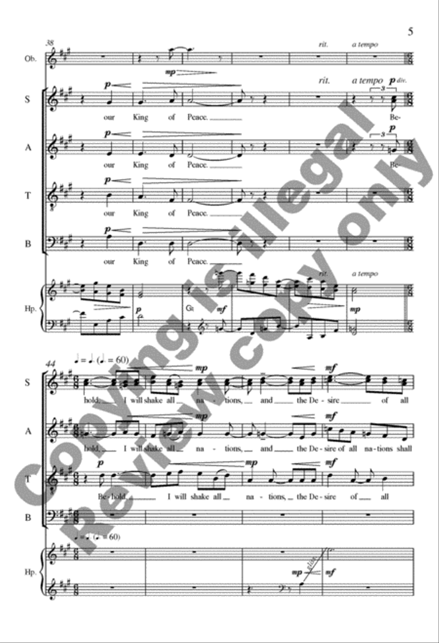 O Come, Desire of Nations (O Rex gentium) 4-Part scores gallery preview page 5