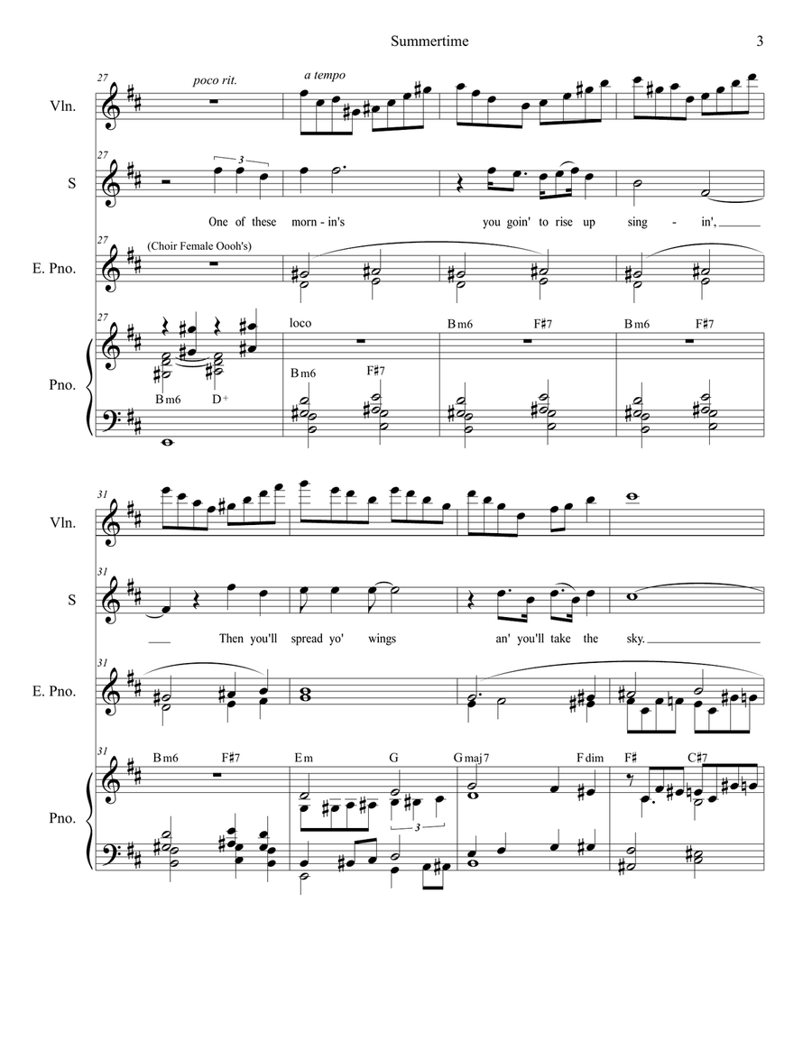 Summertime Piano, Vocal scores gallery preview page 3