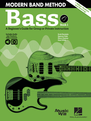 Book cover for Modern Band Method – Bass, Book 1