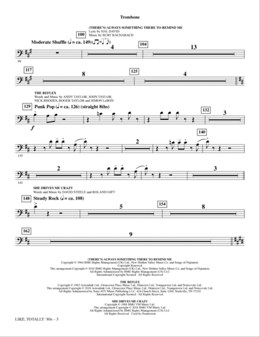 Like, Totally '80s (arr. Mark Brymer) - Trombone Choir scores gallery preview page 3